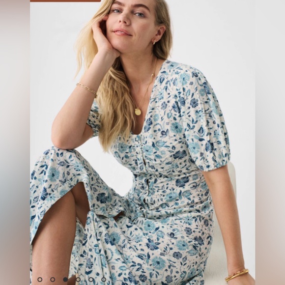 Faherty Dresses & Skirts - Faherty Sorrento Dress Floral‎ Size Large